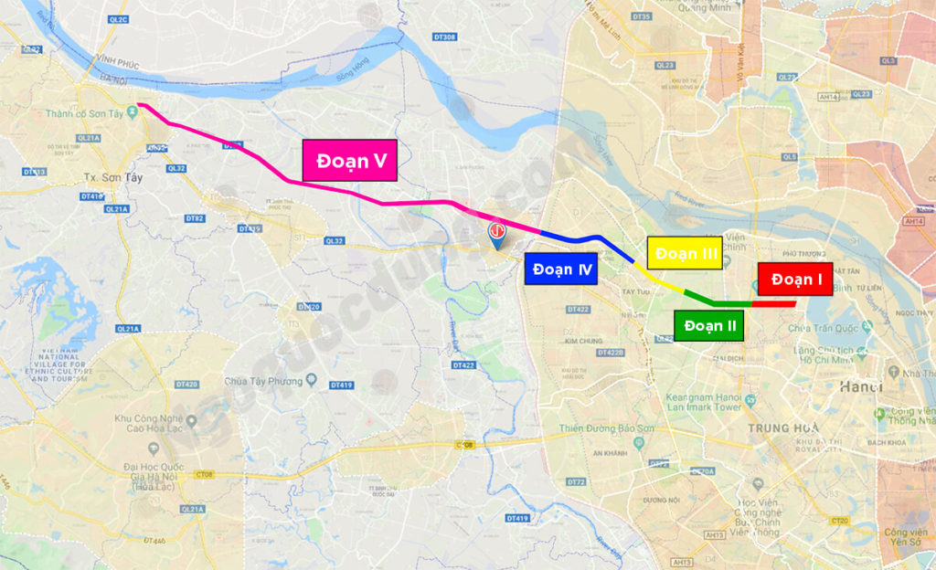 Quy hoạch Đường Tây Thăng Long từ Võ Chí Công về đến Vành Đai 4