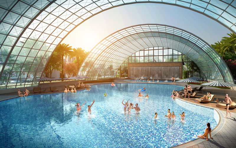 Bể bơi phong cách Resort  -  Nơi luyện rèn sức khỏe và giải trí thư giãn sau mỗi ngày làm việc